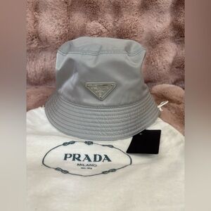 Prada Light Gray Bucket Hat
